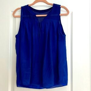 Size : M Gremlin Bright Navy Blue Layered Mesh & Bow Tie Sleeveless Top
